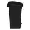 Safco 12 gal Round Cylinder Waste Receptacles, Black, Top Door, Plastic 9925BL